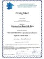 Certyfikat - Ida Głowacka-Berdzik